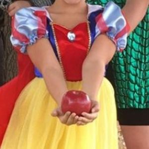 Snow White Dress with Cape EUC 4-6